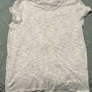 lululemon athletica White and Gray Short Sleeve Tee